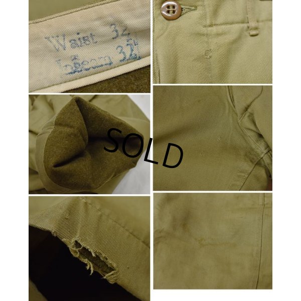 画像3: 40's【米軍実物】【ビンテージ】【U.S.ARMY】【M43】【ウール裏地付き】【チノパンツ】M-43【32x32】