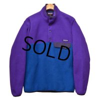 【パタゴニア】patagonia【紫×青】シンチラフリース【スナップＴ】プルオーバー【サイズＳ】 