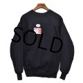 【デッドストック】【USA製】【ビンテージ】〜80s【MONTGOMERY WARD】【SPORTS SENCE】【黒無地】【スウェット】【サイズL】 