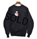 【デッドストック】【USA製】【ビンテージ】〜80s【MONTGOMERY WARD】【SPORTS SENCE】【黒無地】【スウェット】【サイズL】 