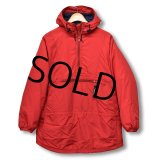 【USA製】ビンテージ【L.L.Bean】【ＬＬビーン】赤【シンサレート入り】【アノラックパーカー】【プルオーバージャケット】【レディースＭ】 