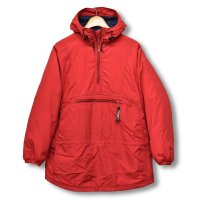 【USA製】ビンテージ【L.L.Bean】【ＬＬビーン】赤【シンサレート入り】【アノラックパーカー】【プルオーバージャケット】【レディースＭ】 