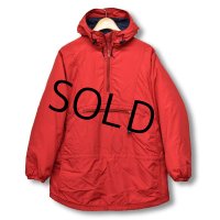 【USA製】ビンテージ【L.L.Bean】【ＬＬビーン】赤【シンサレート入り】【アノラックパーカー】【プルオーバージャケット】【レディースＭ】 