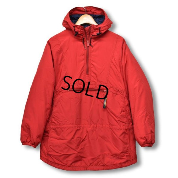 画像1: 【USA製】ビンテージ【L.L.Bean】【ＬＬビーン】赤【シンサレート入り】【アノラックパーカー】【プルオーバージャケット】【レディースＭ】 