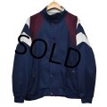 【ビンテージ】【pierre cardin】ピエールカルダン【紺×エンジ×グレー】【スウェットブルゾン】【ブルゾン】【サイズＸＬ】 