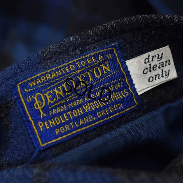 画像2: 【ビンテージ】【Pendleton】【ペンドルトン】【青×黒チェック】リバーシブル【ウールジャケット】 