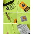画像2: 未使用‼【carhartt】【カーハート】【蛍光イエロー】裏起毛【フルジップパーカー】【サイズＳ】<br> (2)
