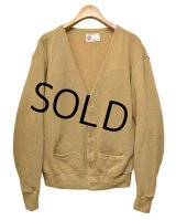 【ビンテージ】【シアーズ】【SEARS】【ベージュ】【アクリルカーディガン】【サイズＬ】 