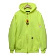 画像1: 未使用‼【carhartt】【カーハート】【蛍光イエロー】裏起毛【フルジップパーカー】【サイズＳ】<br> (1)