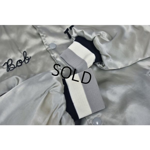 画像6: 80's【USA製】ビンテージ【Swingster】スウィングスター【シルバー】TRI-CITY MAJORS【中綿入り】【ナイロンジャケット】サテンブルゾン【サイズＭ】 