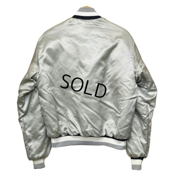 画像4: 80's【USA製】ビンテージ【Swingster】スウィングスター【シルバー】TRI-CITY MAJORS【中綿入り】【ナイロンジャケット】サテンブルゾン【サイズＭ】 