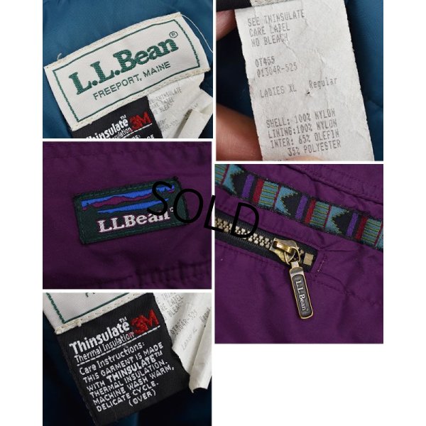 画像2: 90's【USA製】【ビンテージ】【ＬＬビーン】【L.L.bean】シンサレート入り【チロリアンテープ】中綿入りアノラック【アノラックパーカー】【レディースＸＬ】 