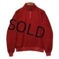 オールド【ラルフローレン】 【POLO RALPH LAUREN】赤【ハーフジップ】【フリース】スウェット【サイズM】 