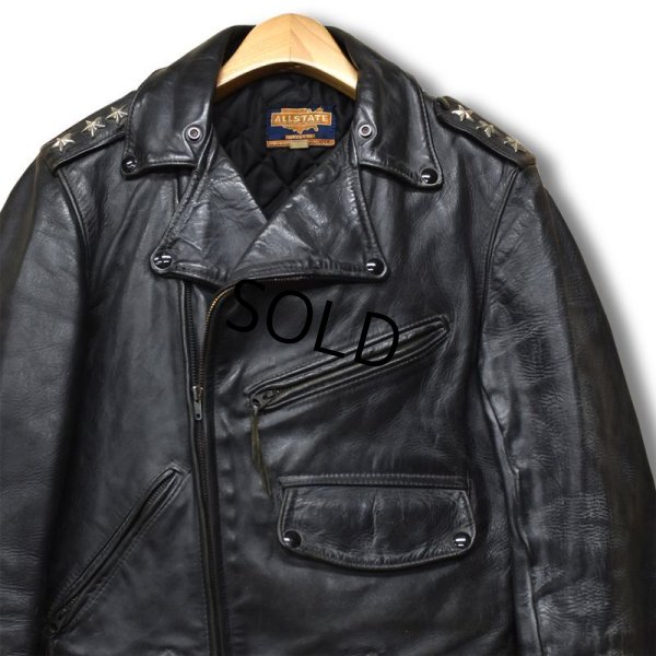 画像4: 50's【ビンテージ】【ALL STATE】オールステーツ　ホースハイド ２スター ライダース【HOUSEHIDE】【Wライダースジャケット】【サイズ38】 