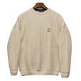 画像1: 【チャップス】CHAPS【ラルフローレン】 【POLO ralph lauren】【クリーム色】【ヘリンボーン】【ハンドニット】【コットンセーター】 【サイズL】 <br> (1)