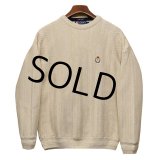 【チャップス】CHAPS【ラルフローレン】 【POLO ralph lauren】【クリーム色】【ヘリンボーン】【ハンドニット】【コットンセーター】 【サイズL】  