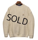 【チャップス】CHAPS【ラルフローレン】 【POLO ralph lauren】【クリーム色】【ヘリンボーン】【ハンドニット】【コットンセーター】 【サイズL】  