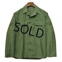 ビンテージ【60's】【米軍実物】ビンテージ【U.S.ARMY】【OG107】【平ボタン】【ユーティリティシャツ】 