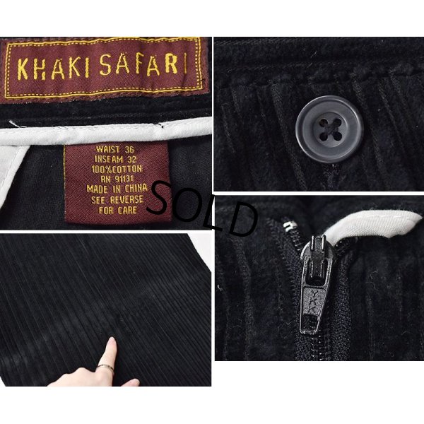 画像3: 【KHAKI SAFARI】【黒】【２タック】【コーデュロイパンツ】【コーデュロイスラックス】【36×32】 