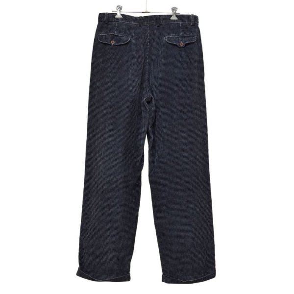 画像3: クレイボーン【claiborne】【紺】【２タック】【プリントコーデュロイ】【コーデュロイパンツ】【コーデュロイスラックス】【33R】 