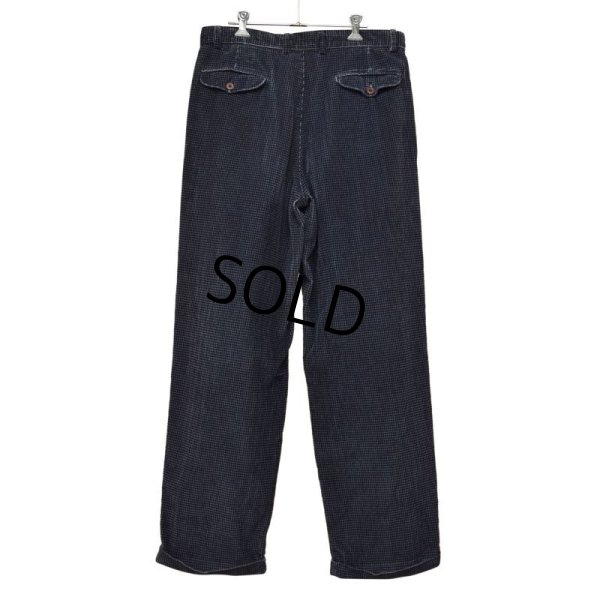 画像3: クレイボーン【claiborne】【紺】【２タック】【プリントコーデュロイ】【コーデュロイパンツ】【コーデュロイスラックス】【33R】 