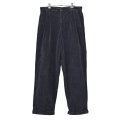 クレイボーン【claiborne】【紺】【２タック】【プリントコーデュロイ】【コーデュロイパンツ】【コーデュロイスラックス】【33R】 