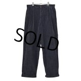 クレイボーン【claiborne】【紺】【２タック】【プリントコーデュロイ】【コーデュロイパンツ】【コーデュロイスラックス】【33R】 
