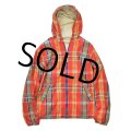 【ビンテージ】【ラルフローレン】POLO RALPH LAUREN【ベージュ×赤茶チェック】【フード付きリバーシブルブルゾン】レディース古着 ボーイズＬ 