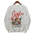 ~90's【ビンテージ】USA製 クマ【JOY TO THE WORLD】【スウェット】サイズＭ【レディース古着】 