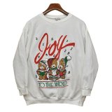 ~90's【ビンテージ】USA製 クマ【JOY TO THE WORLD】【スウェット】サイズＭ【レディース古着】 
