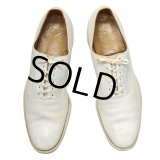 60's【ビンテージ】【ボストニアン】【BOSTONIAN】【ホワイトバックス】【ヌバックレザー】【レザーシューズ】【9AAA】【27cm程度】 