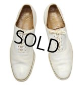 60's【ビンテージ】【ボストニアン】【BOSTONIAN】【ホワイトバックス】【ヌバックレザー】【レザーシューズ】【9AAA】【27cm程度】 