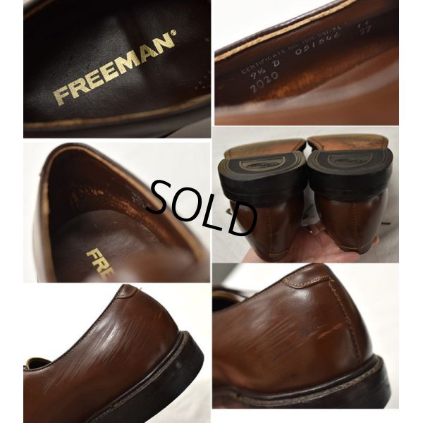 画像2: USA製【ビンテージ】FREEMAN Shoe Co【フリーマン】プレーントゥ【ブラウン】【レザーシューズ】【９1/2 D】【27.5cm程度】 