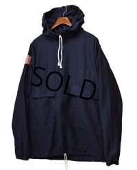 ~80's【U.S.NAVY】ビンテージ【民間品】【サルベージパーカー】【紺】【ワッペン付】【サイズＬ】 