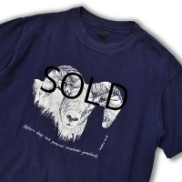80's USA製【ビンテージ】【紺】ANVIL【バックプリント付き】【Bighorn】【羊】Tシャツ【サイズＸＬ】 
