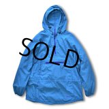 90's【USA製】【ビンテージ】【ＬＬビーン】【L.L.bean】【青チェック柄】【アノラックパーカー】レディース古着【レディースＬ】W-L 