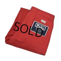 【デッドストック】【ラルフローレン】POLO RALPH LAUREN【赤】ANDREW PANTS【２タック】【コットンパンツ】【32×30】 