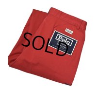 【デッドストック】【ラルフローレン】POLO RALPH LAUREN【赤】ANDREW PANTS【２タック】【コットンパンツ】【32×30】 