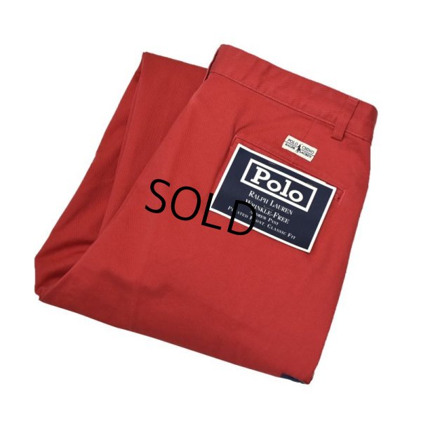 画像1: 【デッドストック】【ラルフローレン】POLO RALPH LAUREN【赤】ANDREW PANTS【２タック】【コットンパンツ】【32×30】 