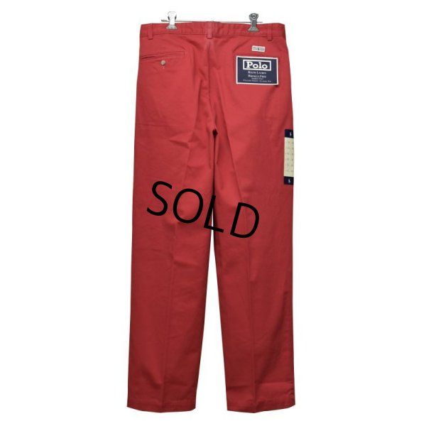 画像4: 【デッドストック】【ラルフローレン】POLO RALPH LAUREN【赤】ANDREW PANTS【２タック】【コットンパンツ】【32×30】 