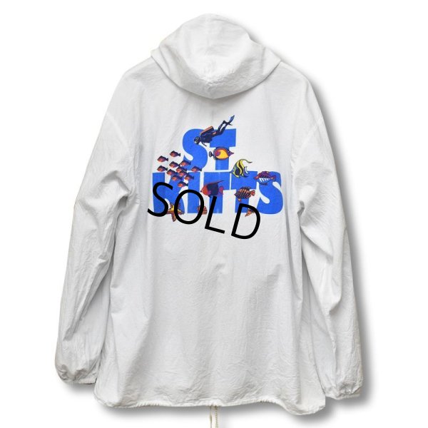 画像4: 【ビンテージ】【ST KITTS】白【スキューバダイビング】コットン【フルジップパーカー】【サイズＸＸＬ】 