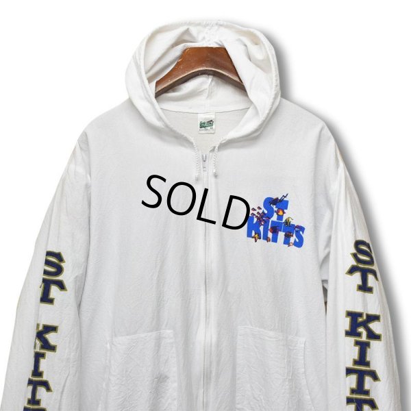 画像7: 【ビンテージ】【ST KITTS】白【スキューバダイビング】コットン【フルジップパーカー】【サイズＸＸＬ】 