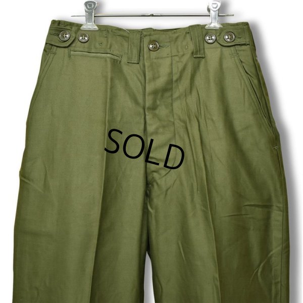 画像1: 【デッドストック】40's【米軍実物】【ビンテージ】【U.S.ARMY】ODカラー【フィールドトラウザーズ】フィールドパンツ【28x30】 