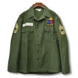 画像1: 【〜60's】【米軍実物】ビンテージ【U.S.ARMY】【OG107】平ボタン【ユーティリティシャツ】<br> (1)