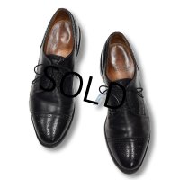 【USA製】【アレンエドモンズ】【Allen Edmonds】ブラック【メダリオン】【ストレートチップ】【10 D】【28cm程度】 