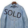 【ビンテージ】【オールドギャップ】【GAP DENIM】【胸刺繍入り】デニムシャツ【サイズＭ】【レディース古着】 