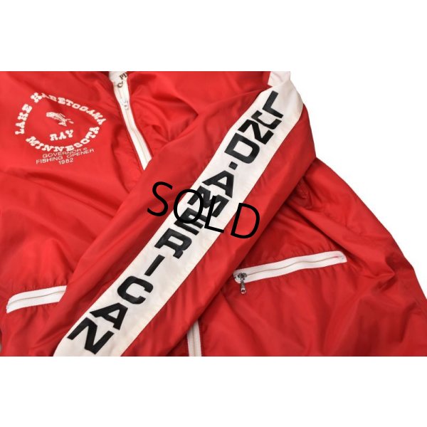 画像6: 80's【ビンテージ】【PINE COUNTY】【LUND AMERICAN】【赤x白】パイル裏地付き【ナイロンブルゾン】【ナイロンジャケット】【サイズL】