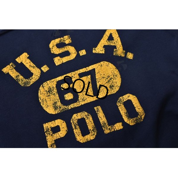 画像4: 【ラルフローレン】【POLO ralph lauren】【紺】【前Ｖ】ロゴ【スウェットパーカー】サイズＬ 