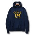 画像2: 【ラルフローレン】【POLO ralph lauren】【紺】【前Ｖ】ロゴ【スウェットパーカー】サイズＬ<br> (2)