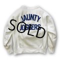 50's【ビンテージ】【USA製】【白】【前Ｖ】【JAUNTY JOGGERS】【スウェット】【サイズＬ】 